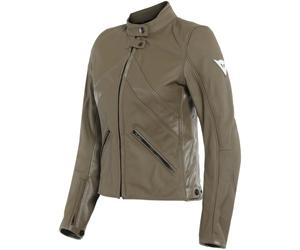 Dainese Santa Monica Chaqueta de cuero de la motocicleta de las señoras, Marrón claro, Talla 40