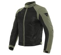 Dainese - Sevilla Air Tex Jacket, Chaqueta Moto Hombre de Verano, Transpirable y Ligera, Cazadora Moto con Malla Perforada para una Máxima Libertad de Movimientos, Negro/Verde Oscuro