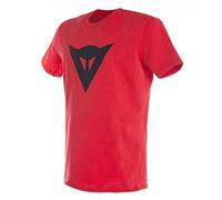 Dainese - Speed Demon T-Shirt, Camiseta Dainese de Manga Corta para Hombre, Camiseta para Adulto en 100% Algodón, con Logotipo Speed Demon, Suave y Fresca, Jersey de Moto, Rojo/Negro