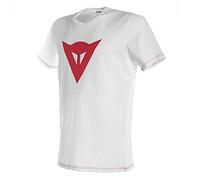 Dainese - Speed Demon T-Shirt, Camiseta Manga Corta para Hombre, Camiseta para Adulto en 100% Algodón, con Logotipo Speed Demon, Suave y Fresca, Jersey de Moto, Blanco/Rojo