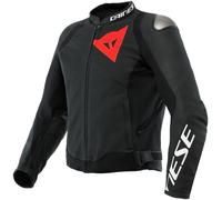 Dainese Sportiva Chaqueta de cuero de motocicleta perforada, negro, tamaño 48 para Hombres