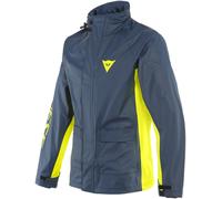 Dainese Storm 2 Chaqueta de lluvia de motocicleta, Azul/Amarillo, Talla XL