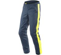 Dainese Storm 2 Pantalones de lluvia de motocicleta, azul-amarillo, tamaño S para Hombres