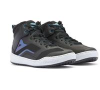 Dainese Suburb Air Zapatos de moto para mujer, Negro/Blanco/Azul, Talla 37