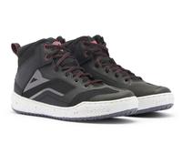 Dainese Suburb Air Zapatos de moto para mujer, Negro/Blanco/Rojo, Talla 42