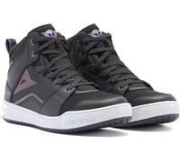 Zapatos de moto Mujer Dainese SUBURB D-WP Impermeable Black/White/Metal Purple