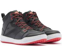 Dainese Suburb D-WP Shoes, Zapatos Impermeables para Moto Hombre, Negro/Blanco/Rojo Lava, 41 EU