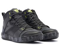 Dainese Suburb D-WP Shoes, Zapatos Impermeables para Moto Hombre, Negro/Camuflaje/Amarillo Ácido, 43 EU