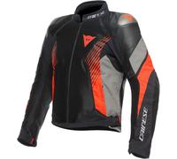Dainese Super Rider 2 Absoluteshell Chaqueta textil de motocicleta, negro/gris/rojo, Talla 44