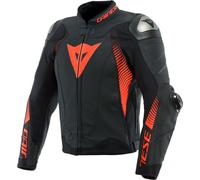 Dainese Super Speed 4, chaqueta de cuero 56 male Negro Mate/Rojo Neón