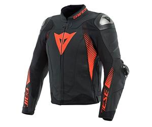 Dainese Super Speed 4 Giacca in pelle moto, nero/rosso, 52