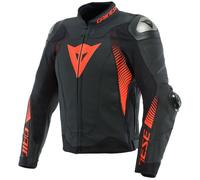Dainese Super Speed 4 Chaqueta de cuero de motocicleta, negro-rojo, tamaño 56