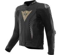 Dainese Super Speed 5 Giacca di pelle da motociclista, nero/oro, 54