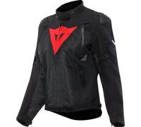 Dainese Super Sprint D-Dry Chaqueta de motocicleta impermeable para mujer, negro/negro/rojo, Talla 44