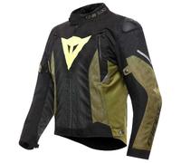 Dainese Super Sprint D-Dry Giacca da moto impermeabile, nero/giallo/verde, 48