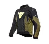Dainese Super Sprint D-Dry Giacca da moto impermeabile, nero/giallo/verde, 52