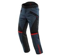 Dainese - Tempest 3 D-Dry Pants, Pantalones de moto Touring para Hombre, Membrana Impermeable, Interior Térmico Extraíble, Protectores de Rodilla, Ébano/Negro/Rojo Lava, 52