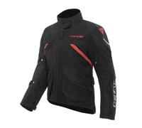 Dainese Tempest 4 D-Dry Chaqueta textil para moto para mujeres, negro/negro/rojo, Talla 48