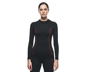Dainese Thermo LS Lady, Camiseta Térmica Interior Moto, Mujer, Negro/Rojo, L/XL