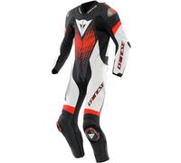 DAINESE Trajes / Monos Laguna Seca 6 Perf 1 PC Black / White / Red Fluo 54