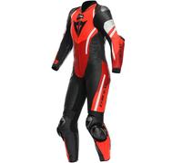 DAINESE Trajes / Monos Misano 3 Professional Estiva D-Air Lady Black / Red / Fluo-Red 42
