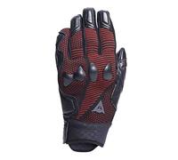 Dainese - Unruly Ergo-Tek Gloves, Guantes de Moto para Hombre, Tejido sin Costuras, Refuerzos de Cuero, Protección de Nudillos, Pantalla Táctil, Negro/Rojo Fluo, 3XL