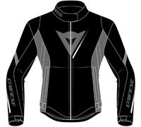 Dainese Veloce D-Dry Damas motocicleta chaqueta textil, Negro/Gris/Blanco, Talla 40