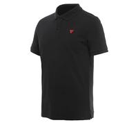 DAINESE Vibrant Speed Demon Polo, Polo deportivo para hombre, negro con logotipo rojo, manga corta