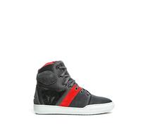 Dainese York Air Zapatos de moto para mujer, negro-rojo, tamaño 36
