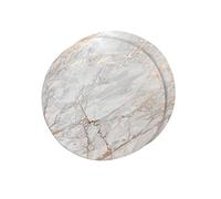 Dainty Home Juego de 2 manteles Individuales de Corcho Grueso Resistente al Calor para Mesa de Comedor, 15 Pulgadas Redondos, Oro Rosa Jaspeado - 2MC15RGO