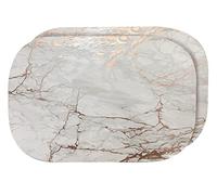 Dainty Home Mantel Individual, 80% MDF Corcho 10% Papel, Oro Rosa, 18 Pulgadas Ovalado