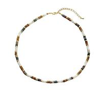 Dainty Necklaces Gold Multicolor Jewelry for Women Beaded Necklace 37+5CM, No Gemstone