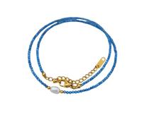 Dainty Necklaces Jewelry for Women Paperclip Chain Stone and Pearl Stackable Necklace
