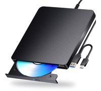 Dainty Reproductor externo de Blu ray compatible con grabadora Blu Ray USB 3.0/tipo C, grabadora de DVD BD, reproductor Blu ray para PC, Windows 7-11 y Mac (negro)