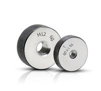 DAISHUJIE medidor de Anillo Juego de 2 calibres de Rosca métrica de 6 g, M1-M30, Aptos for inspección mecánica.(M1.0X0.25)