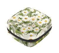 Daisy-1831 - Bolsa de almacenamiento de servilletas menstruales con cremallera, bolsa de almacenamiento de servilletas sanitarias, monedero suave para coleccionar tampones para niñas, mujeres y