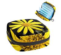 Daisy Beautiful Period Pouch portátil, bolsa de almacenamiento de tampones para servilletas sanitarias, Varios colores, 4.7x6.6x6.6 in/12x17x17 cm