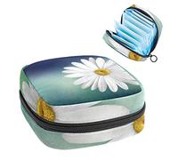 Daisy Beautiful Period Pouch portátil, bolsa de almacenamiento de tampones para servilletas sanitarias, Varios colores, 4.7x6.6x6.6 in/12x17x17 cm