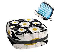 Daisy - Bolsa de almacenamiento de tampones para servilletas sanitarias, color negro, Varios colores, 4.7x6.6x6.6 in/12x17x17 cm