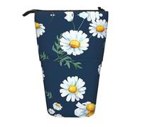 Daisy' - Bonito soporte para lápices de pie, bolsa telescópica, caja de papelería para estudiantes, niñas y niños, Black, Talla única, Organizador de bolsas