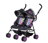 Daisy Chain Silla de Paseo gemelar para muñecos Zipp MAX - Recomendado para niños de 4 a 9 años. (Rainbow Hearts)