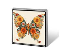 Daisy Fall Flowers Butterfly Boho - Broches y alfileres unisex cuadrados ligeros para solapa, joyería para ropa, chal, sombrero
