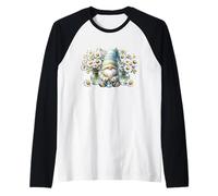 Daisy Flower GNOME Graphic For Painter Who Loves Painting Camiseta Manga Raglan