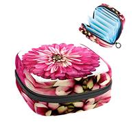 Daisy Flower Period Pouch portátil, bolsa de almacenamiento de tampones para servilletas sanitarias, Varios colores, 4.7x6.6x6.6 in/12x17x17 cm