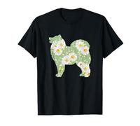 Daisy Flower Samoyedo perro mamá, margaritas silueta floral Camiseta