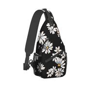 Daisy Flowers Crossbody Sling Mochila Sling Bag Casual Pecho Bolsa Daypack Cinturón Bolsa para Viajes Senderismo Correr