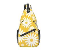 Daisy Flowers Sling Bag Senderismo Mochila Crossbody Hombro Mochila Viaje Chest Pack para Hombres Mujeres