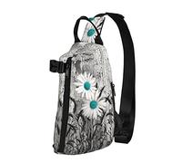 Daisy Flowers Trees and Animals Diagonally Sling Bag, Crossbody Sling Backpack Shoulder Chest Bag para Mujeres Hombres, Travel Hiking Daypack