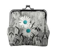 Daisy Flowers1 - Bolsa de maquillaje pequeña para bolso, mini bolsas de cosméticos portátiles, para gimnasio y uso diario, Black, Talla única, Bolsa para monedas