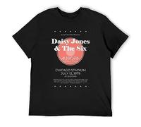 Daisy Jones & The Six Aurora World Tour Poster Unisex Printed T-Shirt Mens Black tee Shirt XXL